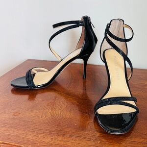 Ivanka Trump Black Patent Strappy Heels